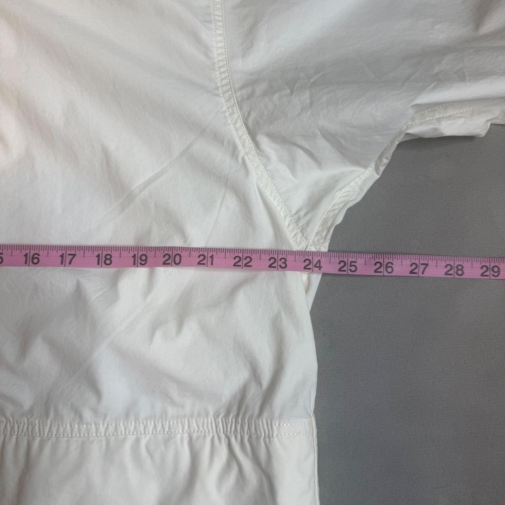 Uniqlo White Cotton Hooded Utility Parka Jacket Size M Minimalist - Picture 7 of 8